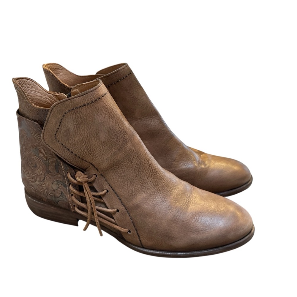 Veracruz Artisan by Sundance women's ankle booties embossed leather size 40